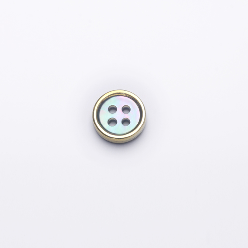 shell button with plating